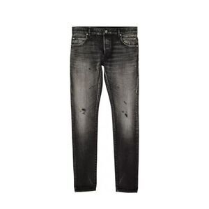 Balmain Cotton Skinny Jeans Men Black Bottoms